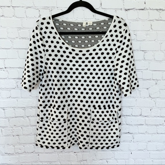 Anthropologie Tops - Moth | Anthropologie 3/4 Sleeve Polka Dot 💯Cotton